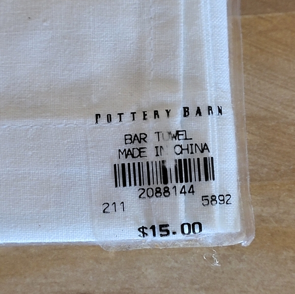 Pottery Barn Twist & Shake Vintage Cotton Bar Towel Cocktails - Picture 7 of 11
